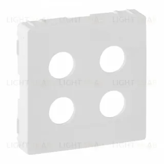 Valena Life. Лицевая панель для аудиорозетки ”банан” двойной. Белая 755290 755290