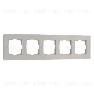 Рамка пятерная Werkel Senso дымчатый, стекло soft-touch a069971 a069971