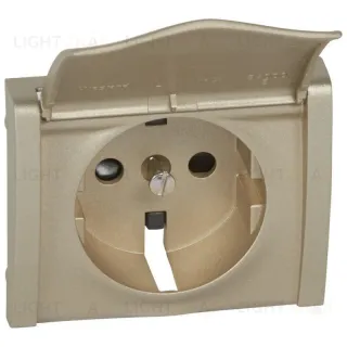 Legrand Galea Life Титан Накладка розетки с/з, с крышкой, с защитными шторками 771422 771422