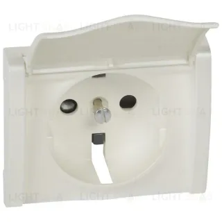 Legrand Galea Life Жемчуг Накладка розетки с/з, с крышкой, с защитными шторками 771522 771522