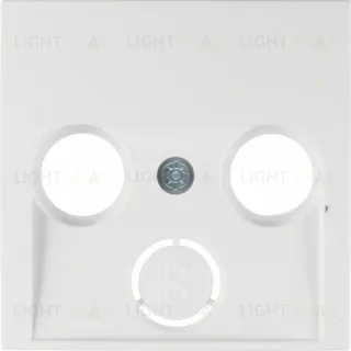 Центральная панель для антенной розетки 2 и 3 отверстия, S.1, цвет: полярная белизна, глянцевый 12038989 12038989