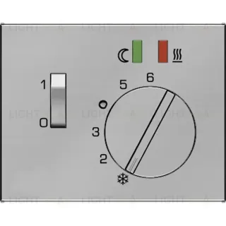 Центральная панель с регулирующей кнопкой, клавишей и линзами, K.5, цвет: алюминевый лак 16727103 16727103