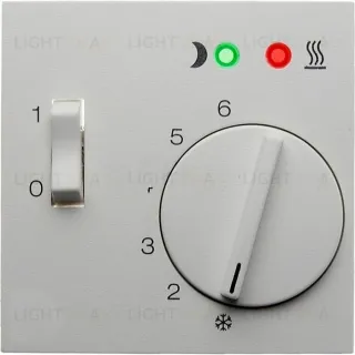 Центральная панель с регулирующей кнопкой, клавишей и линзами, S.1, цвет: полярная белизна, глянцевый 16728989 16728989