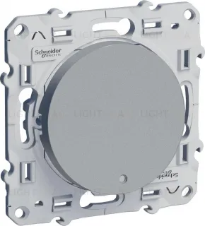 Переключатель 1-клавишный с подсветкой LED Schneider Electric Odace Алюминий S53R263 S53R263