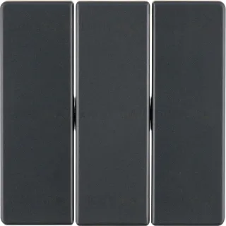 Выключатель 3-х клавишный Berker 16А, антрацит 633023+16656086 633023 + 16656086