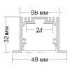 Белый встраиваемый профиль из алюминия UGUN WH VL32428 - 2