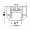 Алюминиевый встраиваемый профиль ARAZ AL VL32387 - 2