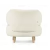 Кресло Luisa из белой ткани букле с ножками из массива каучукового дерева 110429 - 12