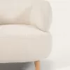 Кресло Luisa из белой ткани букле с ножками из массива каучукового дерева 110429 - 14