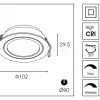 Встраиваемый светильник DA8304DR Ø10.2 DA8304DR - 3