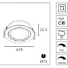 Встраиваемый светильник DA8303DR Ø7.5 DA8303DR - 3