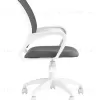 Кресло офисное Topchairs ST-BASIC-W серая ткань крестовина белый пластик УТ000036061 - 4