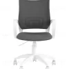 Кресло офисное Topchairs ST-BASIC-W серая ткань крестовина белый пластик УТ000036061 - 3