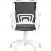 Кресло офисное Topchairs ST-BASIC-W серая ткань крестовина белый пластик УТ000036061 - 5