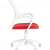 Кресло офисное TopChairs ST-BASIC-W красная ткань крестовина белый пластик УТ000036062 - 4