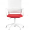 Кресло офисное TopChairs ST-BASIC-W красная ткань крестовина белый пластик УТ000036062 - 3