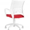 Кресло офисное TopChairs ST-BASIC-W красная ткань крестовина белый пластик УТ000036062 - 6