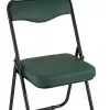 Складной стул Джонни экокожа зелёный каркас черный матовый УТ000035364 - 2