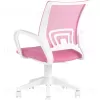 Кресло офисное TopChairs ST-BASIC-W розовый крестовина пластик белый УТ000035494 - 6