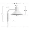 PLASS Настенный светильник металлический белый AA2386R05 Plass 063835 - 3