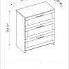 Комод СИРИУС с тремя ящиками, цвет Дуб Сонома 2.02.02.050.3 - 3