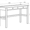 Стол письменный 02 Кантри, массив сосны, цвет белый 410185002300 - 3