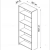 Стеллаж СИРИУС широкий, с пятью полками, цвет Дуб Сонома 2.02.07.120.3 - 3