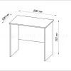 Стол КАСТОР письменный 80х50, цвет белый 2.03.06.010.1 - 3