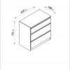 Комод КАСТОР с тремя ящиками, цвет белый 2.03.02.060.1 - 3