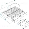 S01163 Варма Рестен 80 кровать-тахта, раздвижная 91(170)х207х40/87, белый S01163 - 3
