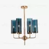 Люстра  Brass & Blue Glass Tube by Hans-Agne Jakobsson (6 плафонов,синий) LSR3494 - 2