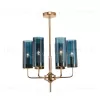 Люстра  Brass & Blue Glass Tube by Hans-Agne Jakobsson (6 плафонов,синий) LSR3494 - 1