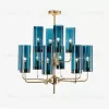 Люстра  Brass & Blue Glass Tube by Hans-Agne Jakobsson (15 плафонов, синий) LSR3500 - 2