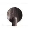 Настольный дизайнерский светильник  BLACK TRAVERTINE SCULPTED LAMP by HENRY WILSON LSR5142 - 1