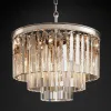 Подвесной дизайнерский светильник  1920s Odeon Clear Glass Fringe 3-Tier Chandelier by Restoration Hardware LSR5368 - 1