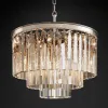 Подвесной дизайнерский светильник  1920s Odeon Clear Glass Fringe 3-Tier Chandelier by Restoration Hardware LSR5368 - 2