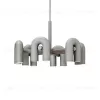 Подвесной дизайнерский светильник Cirkus by AGO Lighting (6 плафонов/серый) LSR5531 - 1