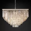 Подвесной дизайнерский светильник  1920S Odeon Clear Glass Fringe Square 5-Tier Chandelier by Restoration Hardware LSR5747 - 1