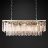 Подвесной дизайнерский светильник  1920s Odeon Clear Glass Fringe Rectangular Chandelier 40