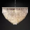 Подвесной дизайнерский светильник  1920S Odeon Clear Glass Fringe Square 7-Tier Chandelier by Restoration Hardware LSR5748 - 1