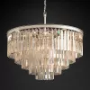 Подвесной дизайнерский светильник  1920s Odeon Clear Glass Fringe 5-Tier Chandelier by Restoration Hardware LSR5739 - 1