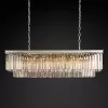 Подвесной дизайнерский светильник  1920s Odeon Clear Glass Fringe Rectangular Chandelier 49