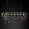 Подвесной дизайнерский светильник  19th C. Rococo Iron & Smoke Crystal Rectangular Chandelier 52