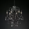 Подвесной дизайнерский светильник  19th C. Rococo Iron & Smoke Crystal Round Chandelier 18