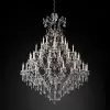 Подвесной дизайнерский светильник  19th C. Rococo Iron & Clear Crystal Round Chandelier 59