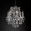 Подвесной дизайнерский светильник  19th C. Rococo Iron & Clear Crystal Round Chandelier 18