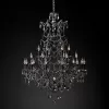 Подвесной дизайнерский светильник  19th C. Rococo Iron & Smoke Crystal Round Chandelier 41