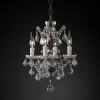 Подвесной дизайнерский светильник  19th C. Rococo Iron & Clear Crystal Round Chandelier 14