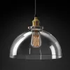 Подвесной дизайнерский светильник  20th C. Factory Filament Clear Glass Dome Pendant by Restoration Hardware LSR5800 - 1