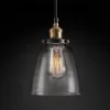 Подвесной дизайнерский светильник  20th C. Factory Filament Smoke Glass Cloche Pendant by Restoration Hardware LSR5823 - 1